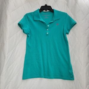 Y2K Aeropostale Turquoise Short Sleeve Polo